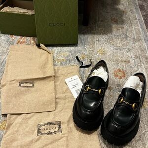 Gucci Horsebit Platform Loafers